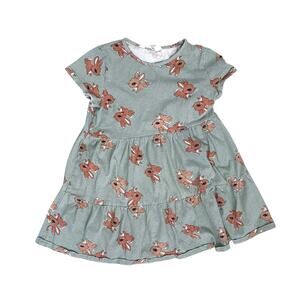 Girls H&M Bunny Print Tiered Dress Sz 8-10